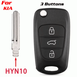CKS-353 Flip Remote Car Key Auto Shell Case For Kia HYN10