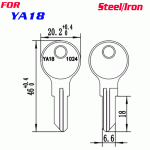 J-129 Steel iron YA18 door key Blanks Suppliers