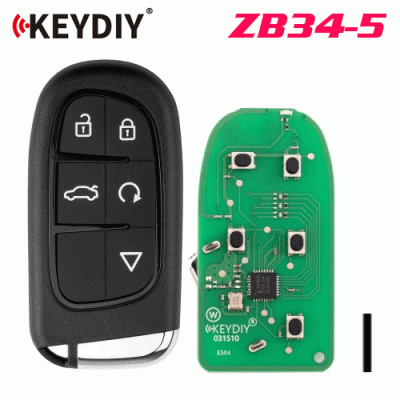 G-101 ZB34-5 Universal Smart Remote Key 5 Buttons for Jeep