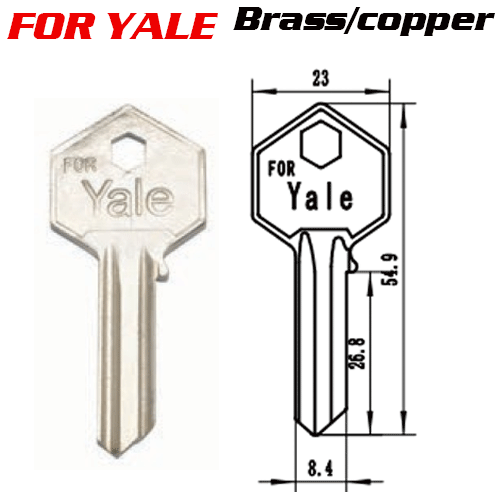 M-001 Brass YA226 Key Blank for Yale Cylinders