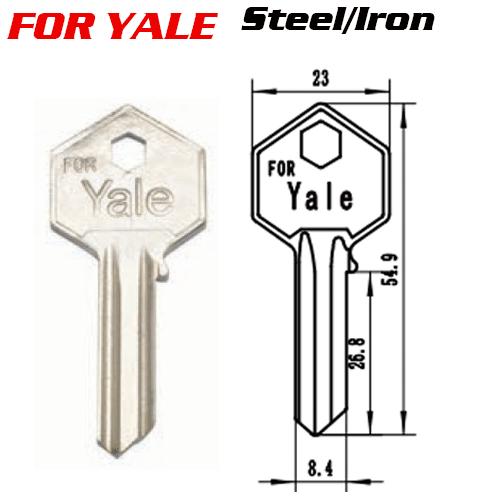 M-001A Steel YA226 Key Blank for Yale Cylinders