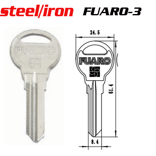 M-003 Steel Iron Fuaro FUARO-3 House key Blanks Manufacturer