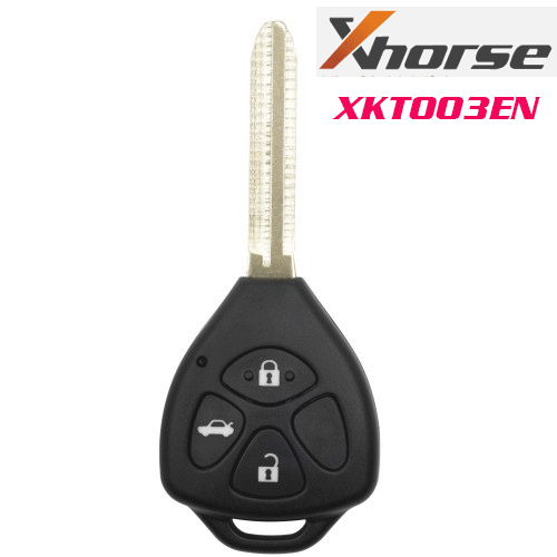 xKTO03EN Wire Remote Key Toyota Flat Left 3 Buttons