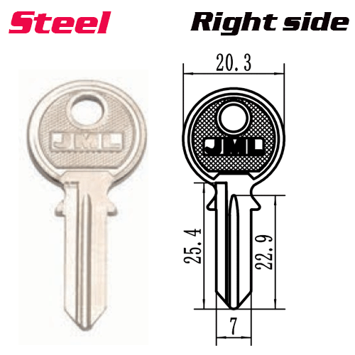 Y-021 Steel Desk FOR RO5D LOCK key blanks Right side