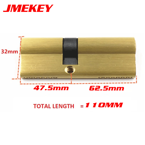 LOCK-34 Brass Door Lock cylinder Lengthened 47.5mm-62.5.5mm